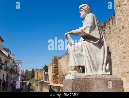 Cordoba, Cordoba Province, Spain. Statue of Averroes, Muslim polymath born in Cordoba 1126, died Marrakech, Morocco,1198. Stock Photo