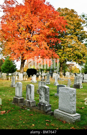 Fall Colors, National Cemetery, Winchester, Frederick County, Virginia Stock Photo