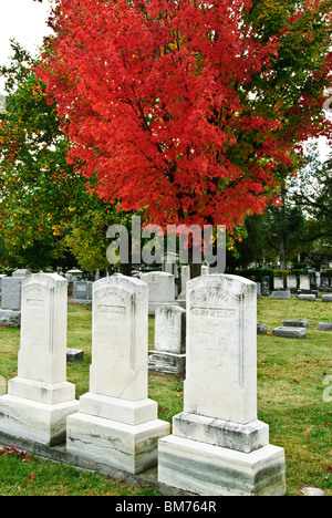 Fall Colors, National Cemetery, Winchester, Frederick County, Virginia Stock Photo