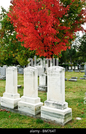 Fall Colors, National Cemetery, Winchester, Frederick County, Virginia Stock Photo