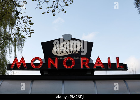 Seattle center monorail station Stock Photo