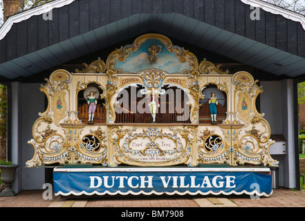 Tulip time festival Dutch Holland Michigan in USA US Front view of Antique street organs during trade fair nobody none horizontal  hi-res Stock Photo