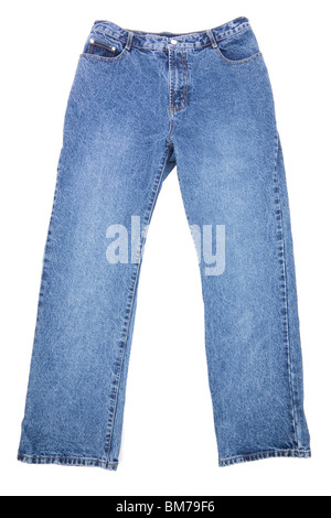 an isolated blue jeans Stock Photo