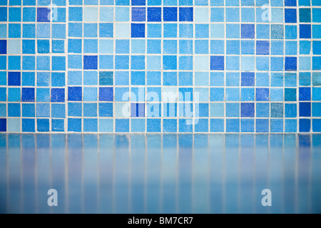 Detail of blue tiles Stock Photo
