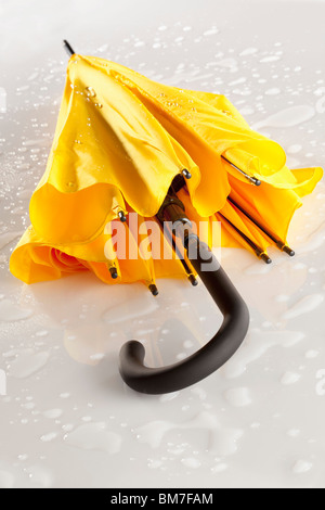 A Yellow Umbrella Stock Photo