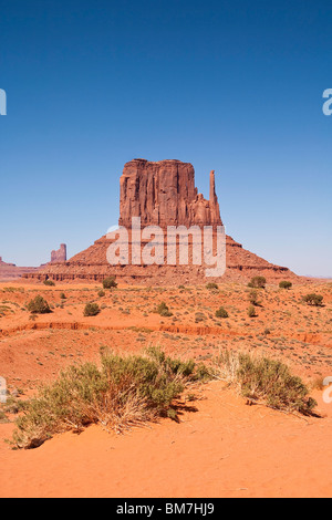 West Mitten Butte, Monument Valley Navajo Tribal Park, Monument Valley, Arizona, USA Stock Photo