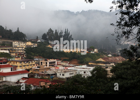 View of Ooty, short for Ootacamund, a popular hill station resort in Tamil Nadu state, India. Stock Photo