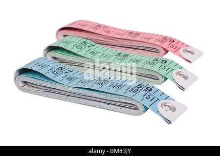 Close-up of tape measures Stock Photo
