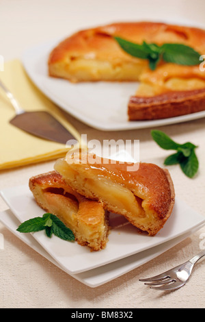Pears tart. Recipe available. Stock Photo