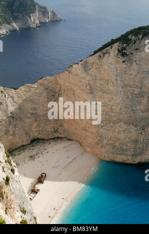 Zante, Greece dramatic limestone cliffs provide a view of the Navagio