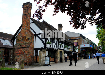 The Old Punch Bowl pub in Crawley town centre West Sussex UK Stock Photo