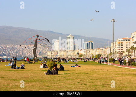 Kordon promenade in Izmir Stock Photo