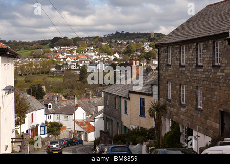 UK, England, Cornwall, Launceston, St Thomas’ Hill, looking towards St Stephens Stock Photo