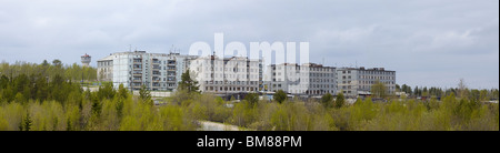 Russian village in the summer - a panoramic photo Stock Photo