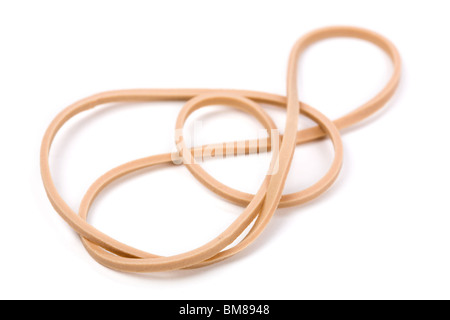 Rubber Band with white background Stock Photo