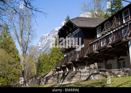 Lake McDonald Lodge, Glacier National Park, Montana Stock Photo