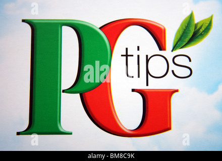 Logotipo de la marca de té PG Tips en una taza Fotografía de stock