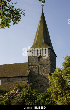 All Saints Church Old Heathfield Sussex. Stock Photo