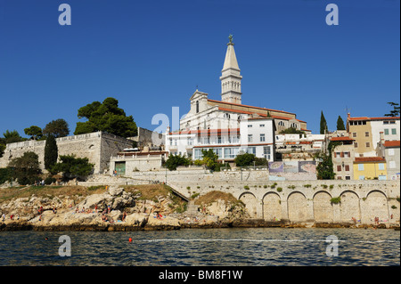 Istrian town Rovinj in Croatia from the sea Stock Photo
