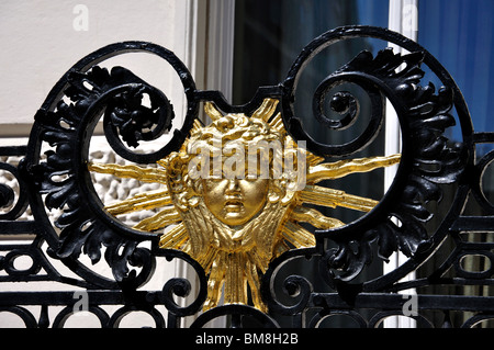 Decorative railings, Charles Street, Mayfair, City of Westminster, Greater London, England, United Kingdom Stock Photo