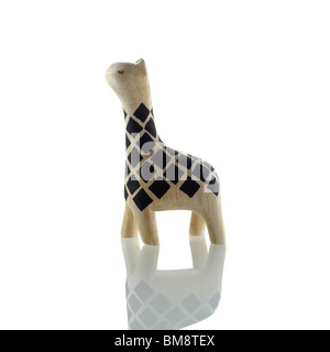 Giraffe figurine on white background Stock Photo
