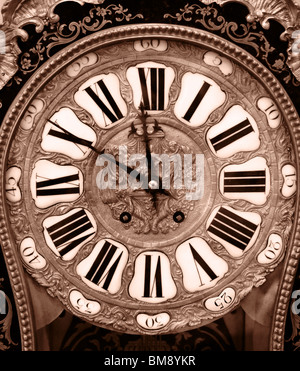 Close-up of antique clock of the eighteen century Stock Photo