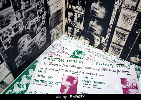 Original 1972 vinyl copy of Exile on Main Street by Rolling Stones Stock Photo