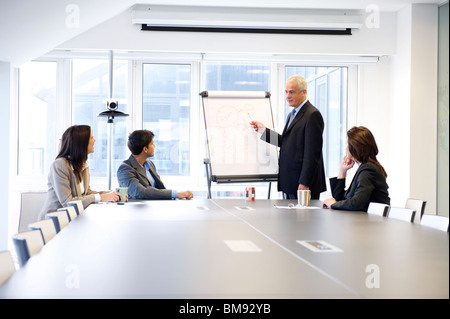 Group of people in an office meeting Stock Photo