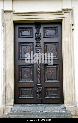 Old pattern door in Prague
