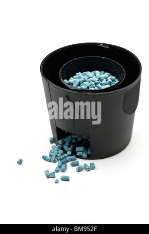 Cap full of slug and snail showerproof pellets Stock Photo