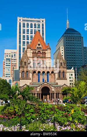Copley  square And Trinity Church downtown Boston Stock Photo