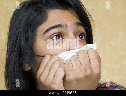 A young woman crying Stock Photo