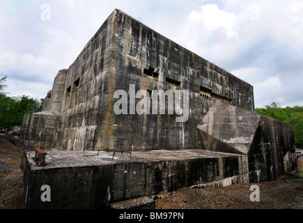 World War Two bunker and launching ramp with flying bomb / doodlebug at ...