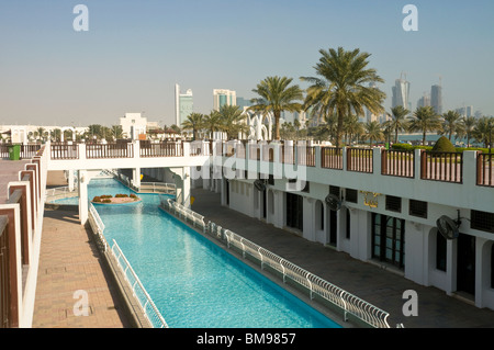 Elk205-1021 Qatar, Doha, Al Corniche, Al Bidda Park with city skyline behind Stock Photo