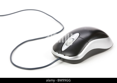 Computer Mouse with white background Stock Photo