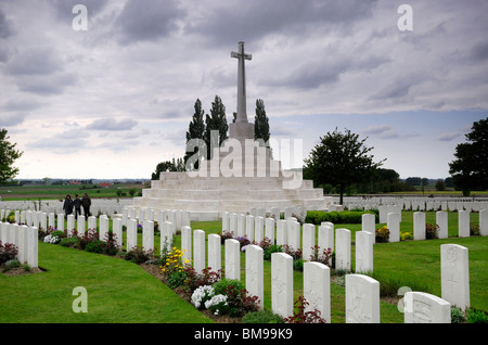 Tyne Cot  Commonwealth War Graves Cemetery, Passendale, near Ypres Stock Photo