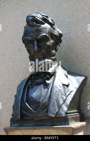 President Abraham Lincoln Memorial at the Soldiers' National Cemetery in Gettysburg, Pennsylvania. Stock Photo
