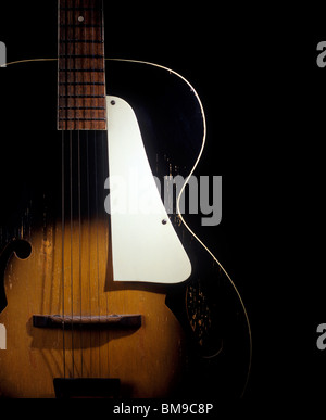 Vintage Acoustic f-hole Guitar Stock Photo