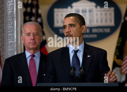President Barack Obama and Vice-President Joe Biden. Stock Photo