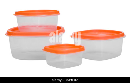 Close-up of plastic containers Stock Photo