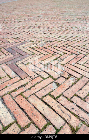 The bricks of the pavement of Piazza del Campo in Siena Stock Photo