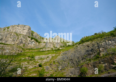 The Limestone Cliffs Of Cheddar Gorge Somerset England Stock Photo