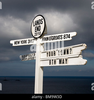 Sign post at Land's End Cornwall