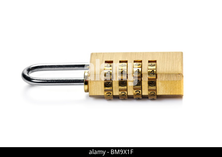 metal combination lock isolated over white background Stock Photo - Alamy