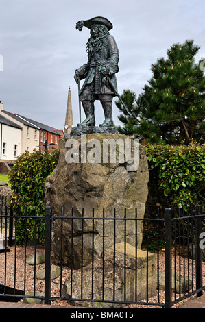 Statue of King William III (William of Orange) in Carrickfergus Stock Photo