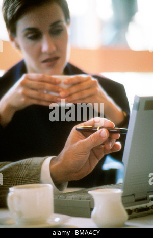 Business meeting at cafe. Stock Photo