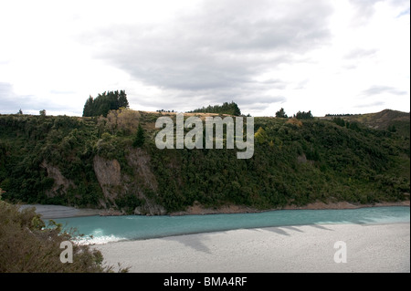 Rakaia River, at the Rakaia Gorge, SH77, South Island, New Zealand Stock Photo