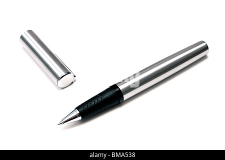 the black and silver ballpoint isolated on white background Stock Photo ...