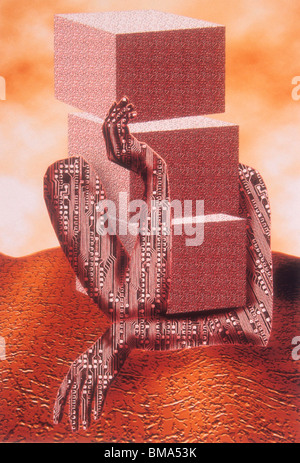 Digital person. Stock Photo