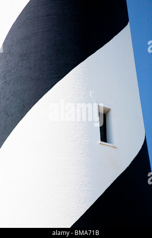 Detail of the spiral day marking of Cape Hatteras Lighthouse. Stock Photo